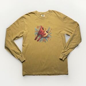 Comfort Colors Cardinals Nature Bird Long Sleeve Soft Shirt Lovebirds M Yellow